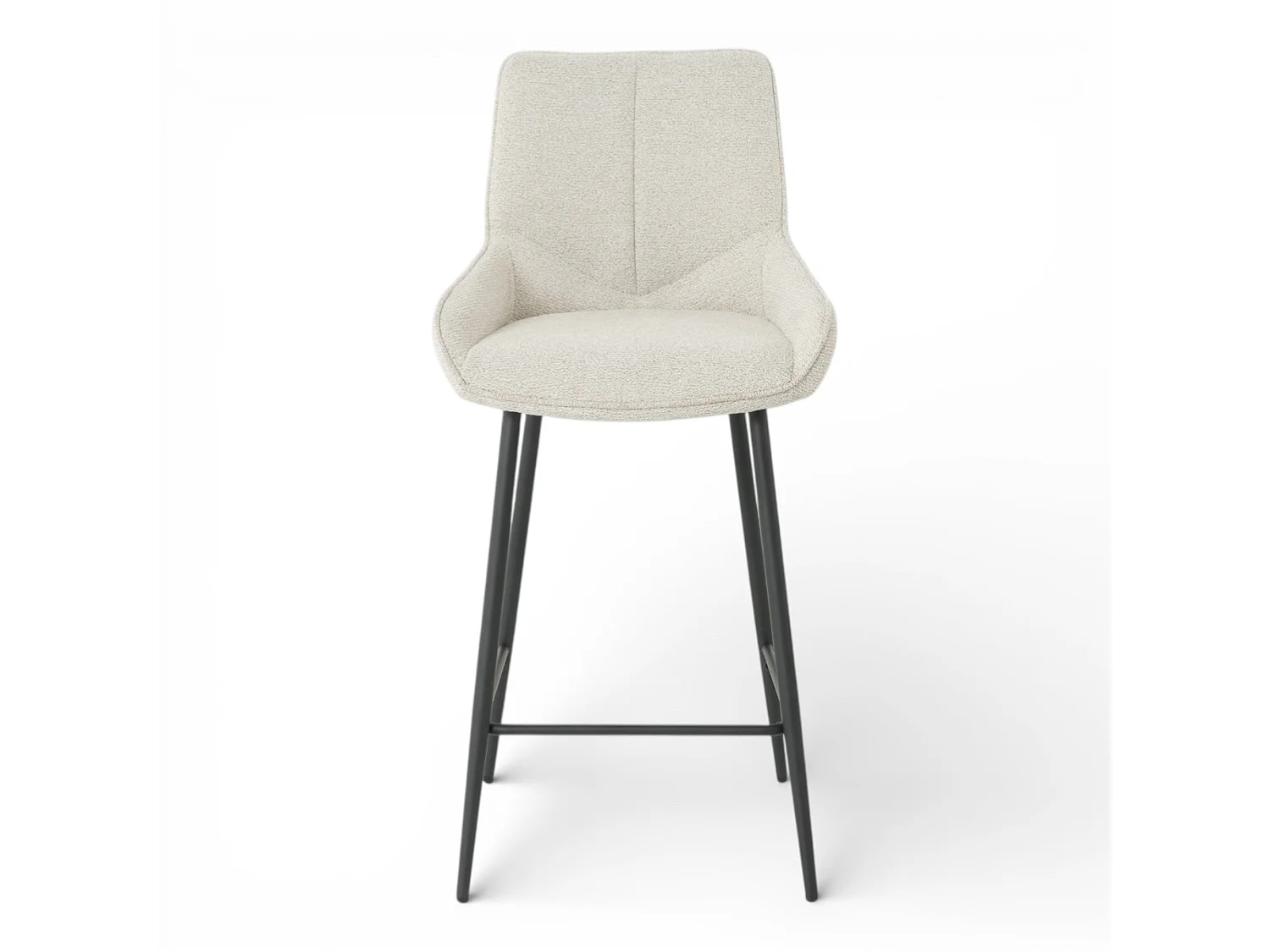 Lot de 2 tabourets de bar BJORN - tissu coloris beige