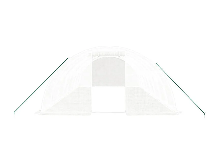 Gewächshaus mit Stahlrahmen Weiß 32 m² 8x4x2 m