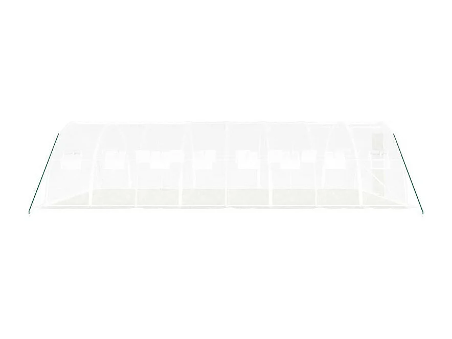 Gewächshaus mit Stahlrahmen Weiß 32 m² 8x4x2 m