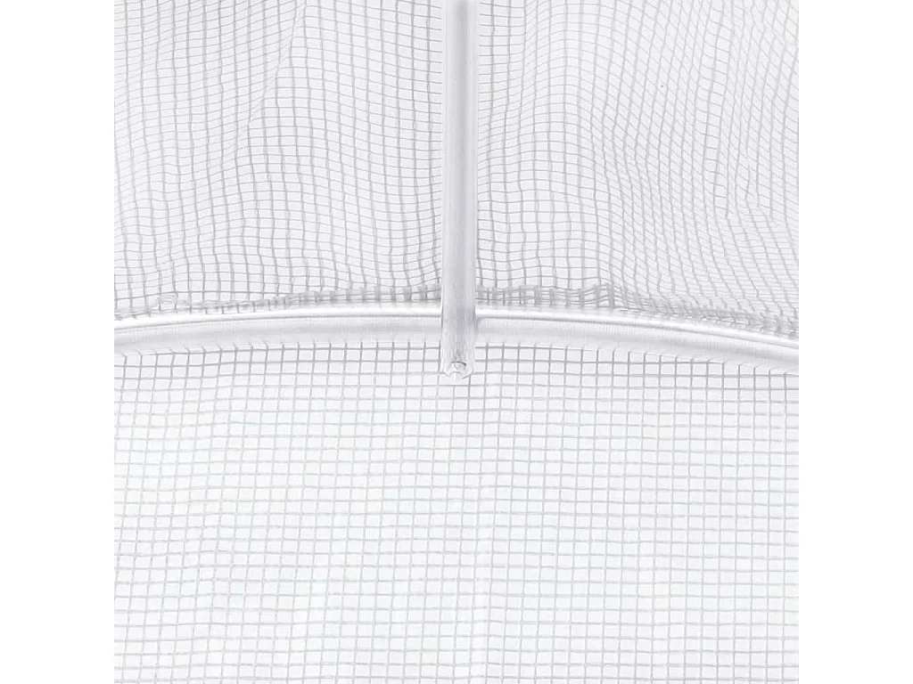 Gewächshaus mit Stahlrahmen Weiß 50 m² 10x5x2,3 m