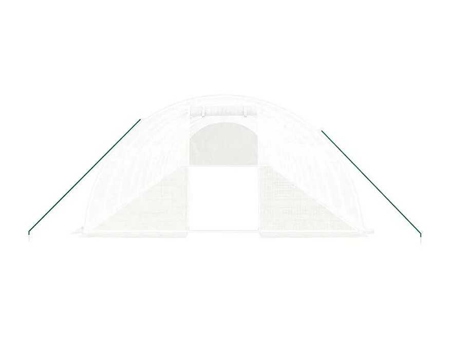 Gewächshaus mit Stahlrahmen Weiß 56 m² 14x4x2 m