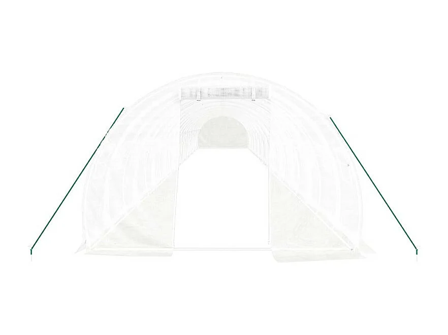 Gewächshaus mit Stahlrahmen Weiß 66 m² 22x3x2 m