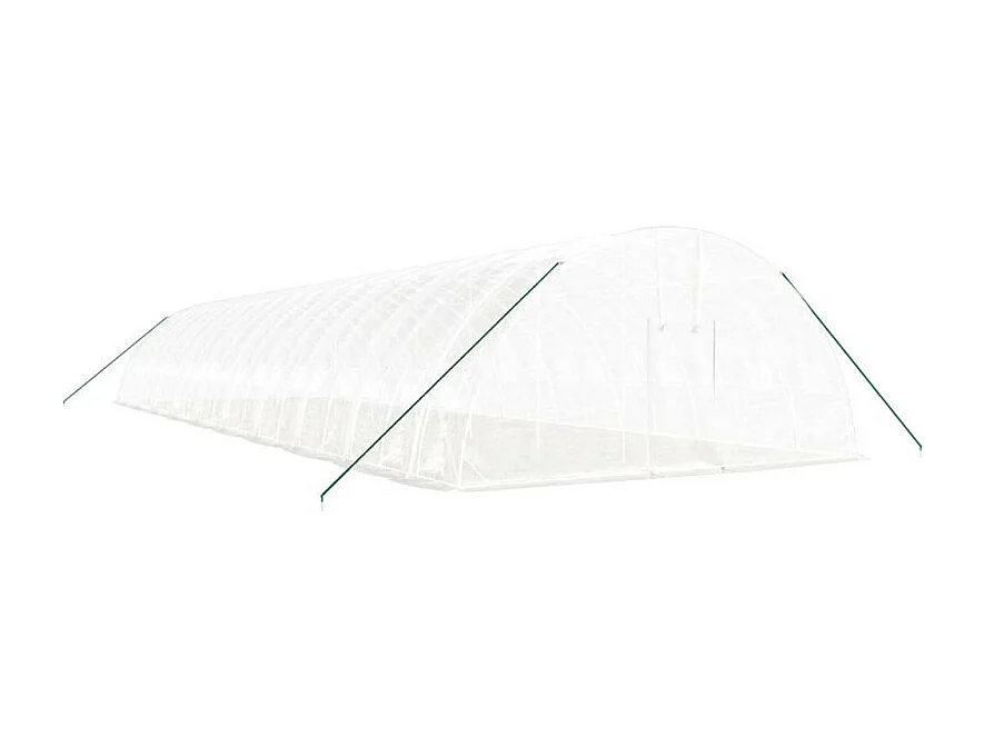 Gewächshaus mit Stahlrahmen Weiß 120 m² 20x6x2,85 m