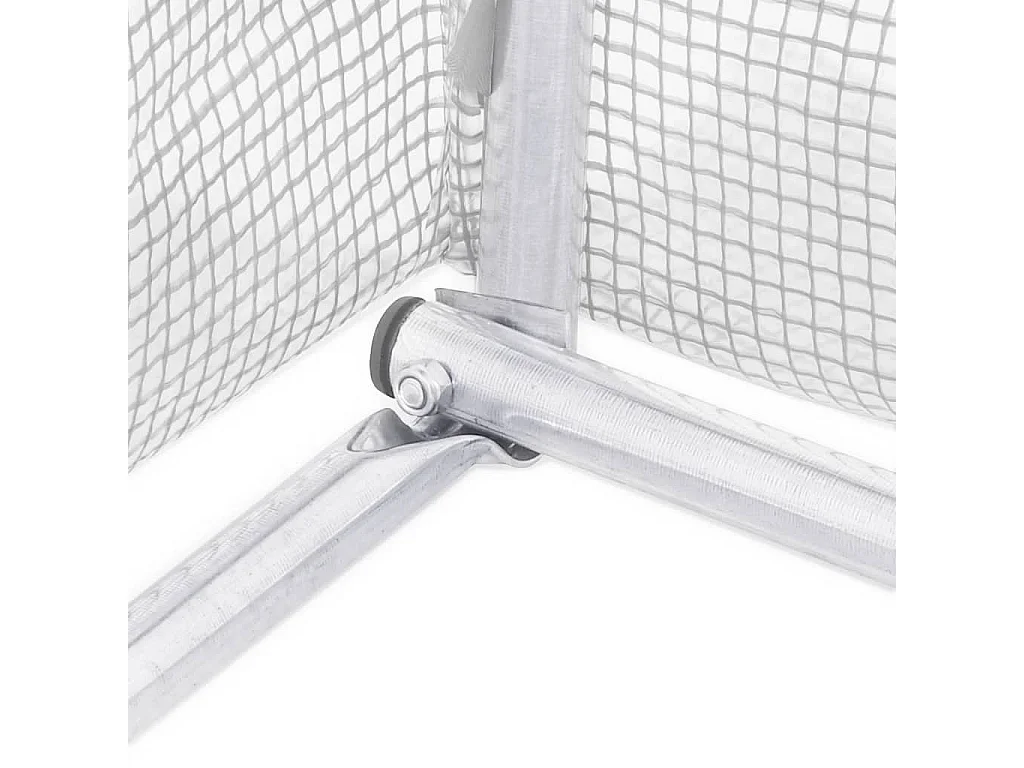 Gewächshaus mit Stahlrahmen Weiß 64 m² 16x4x2 m