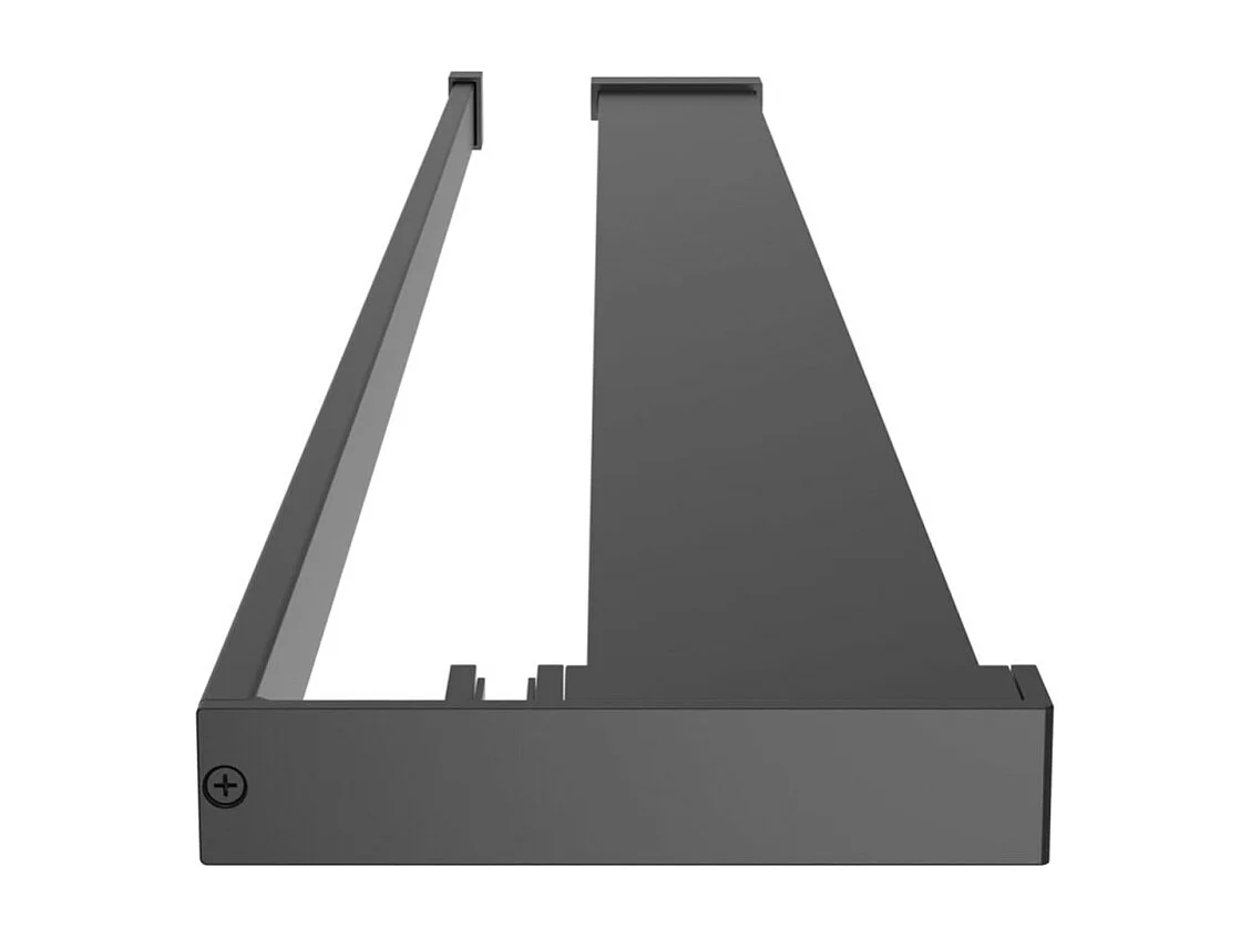 Prateleira de Duche de Alumínio Preto para Divisória de Chuveiro 80 cm