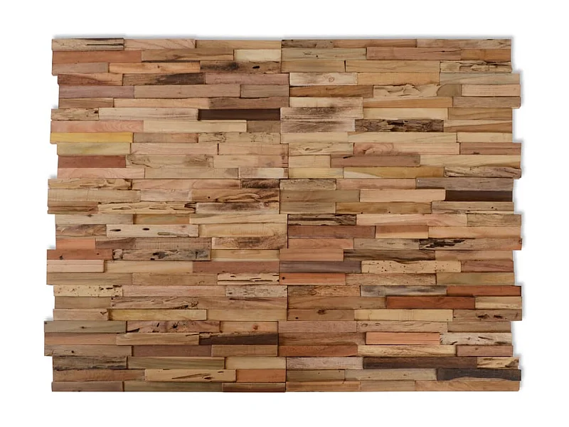 Wandplatten 10 Stk. 1,03 m² Massivholz Teak Altholz