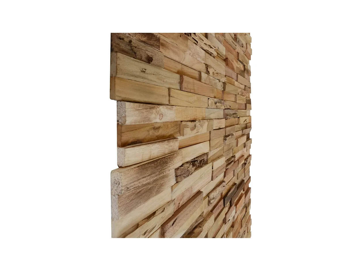 Panneaux de revêtement mural 10 pcs 1,03m² Bois de teck recyclé