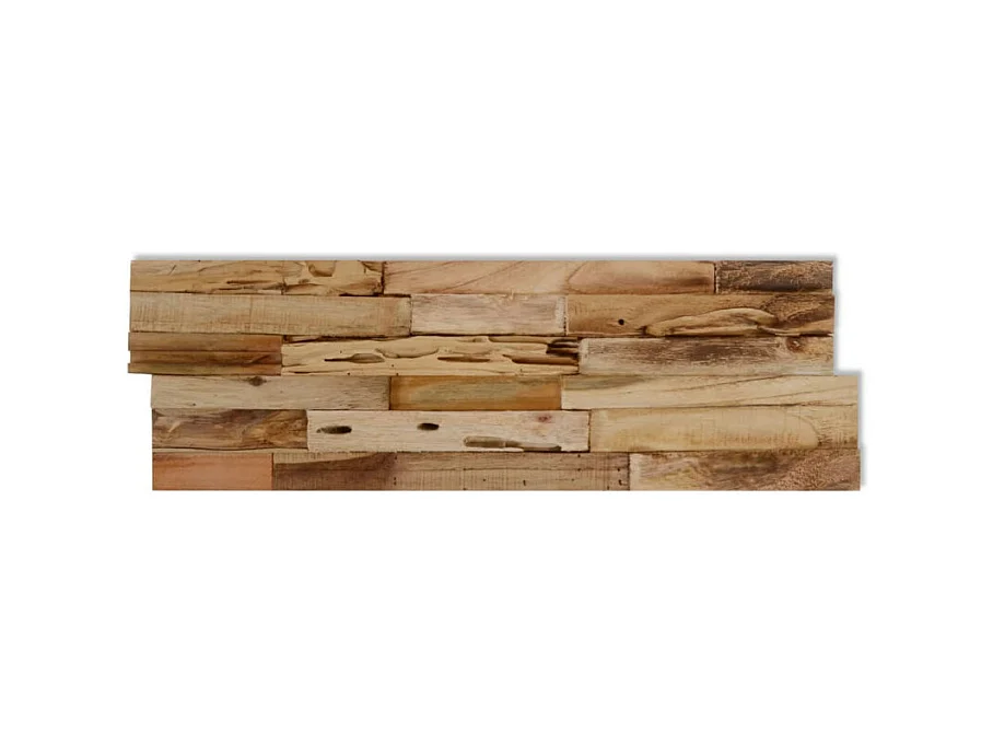 Panneaux de revêtement mural 10 pcs 1,03m² Bois de teck recyclé