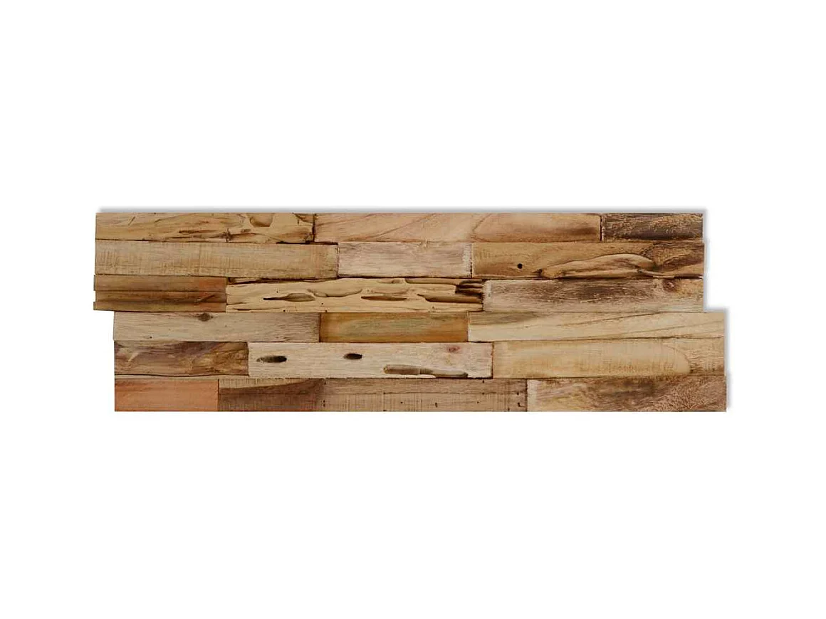 Panneaux de revêtement mural 10 pcs 1,03m² Bois de teck recyclé