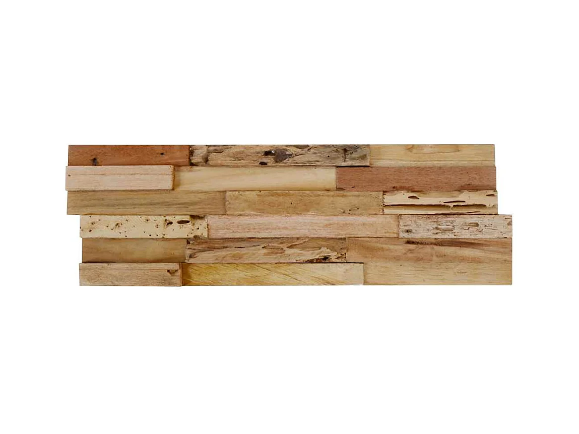 Panneaux de revêtement mural 10 pcs 1,03m² Bois de teck recyclé