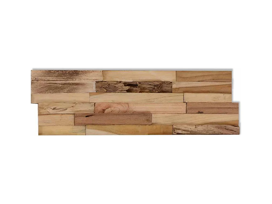 Panneaux de revêtement mural 10 pcs 1,03m² Bois de teck recyclé