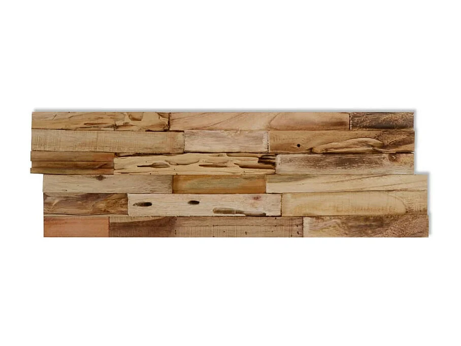 Wandplatten 10 Stk. 1,03 m² Massivholz Teak Altholz