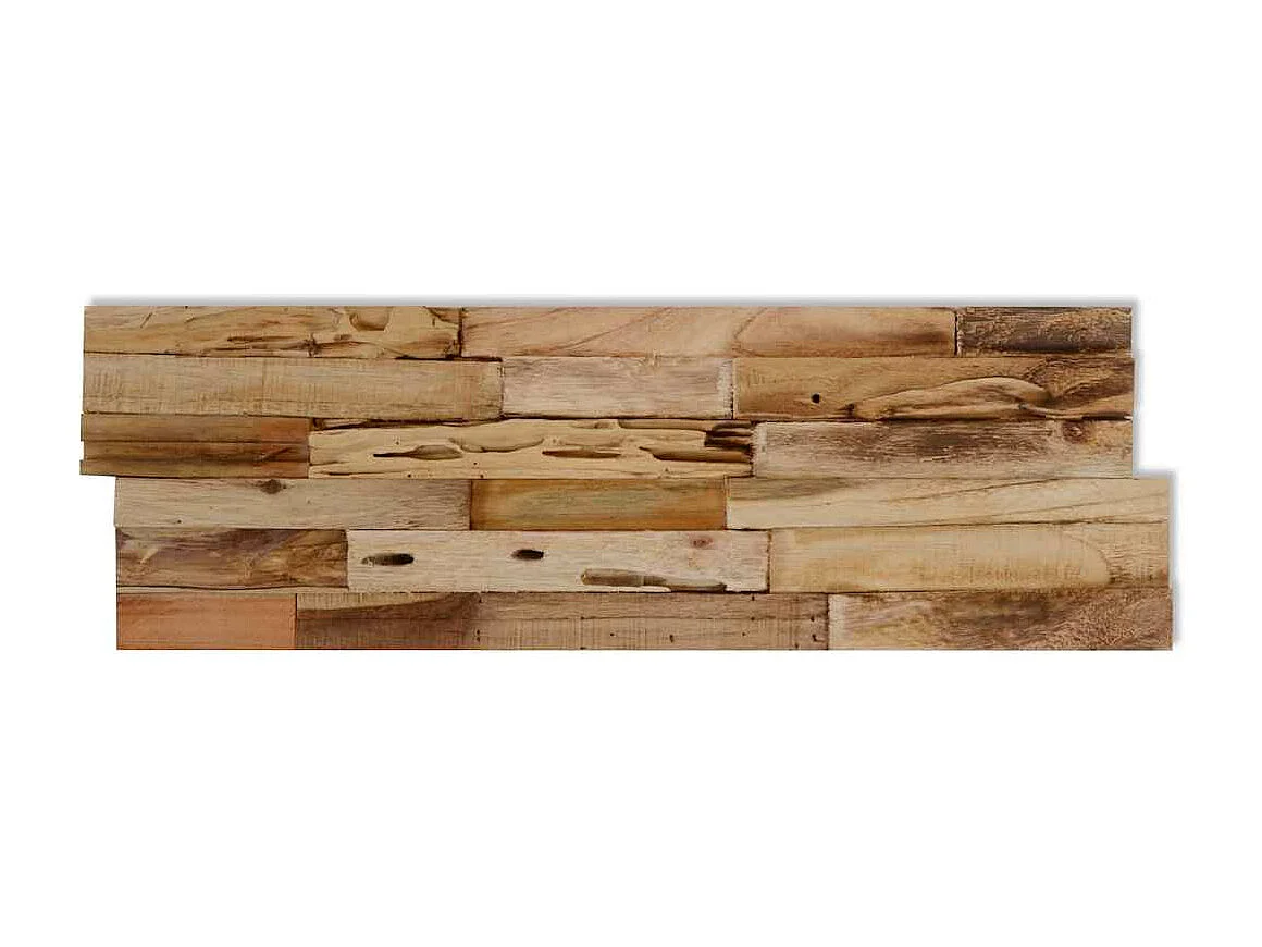 Wandplatten 10 Stk. 1,03 m² Massivholz Teak Altholz