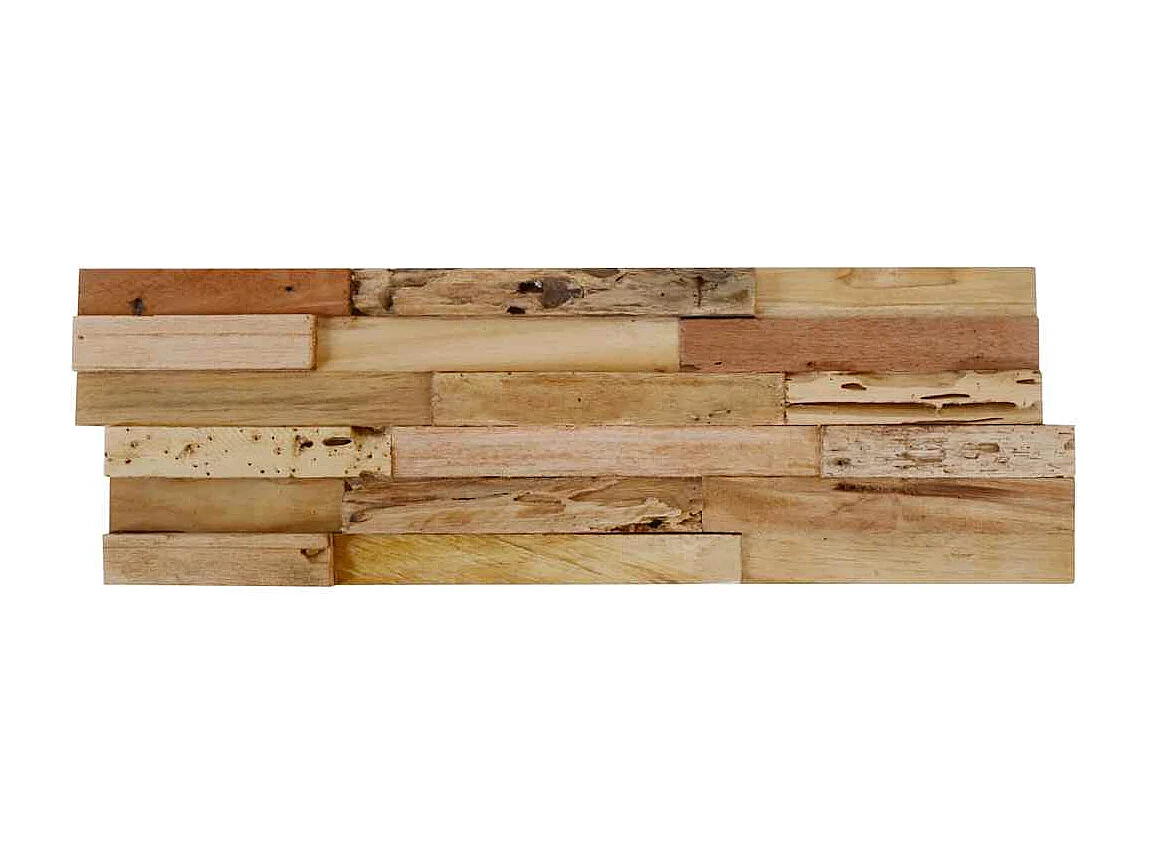 Wandplatten 10 Stk. 1,03 m² Massivholz Teak Altholz