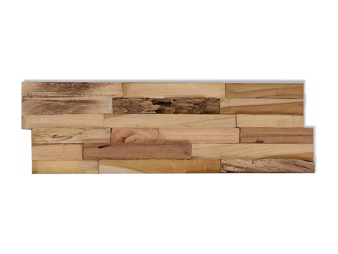 Wandplatten 10 Stk. 1,03 m² Massivholz Teak Altholz