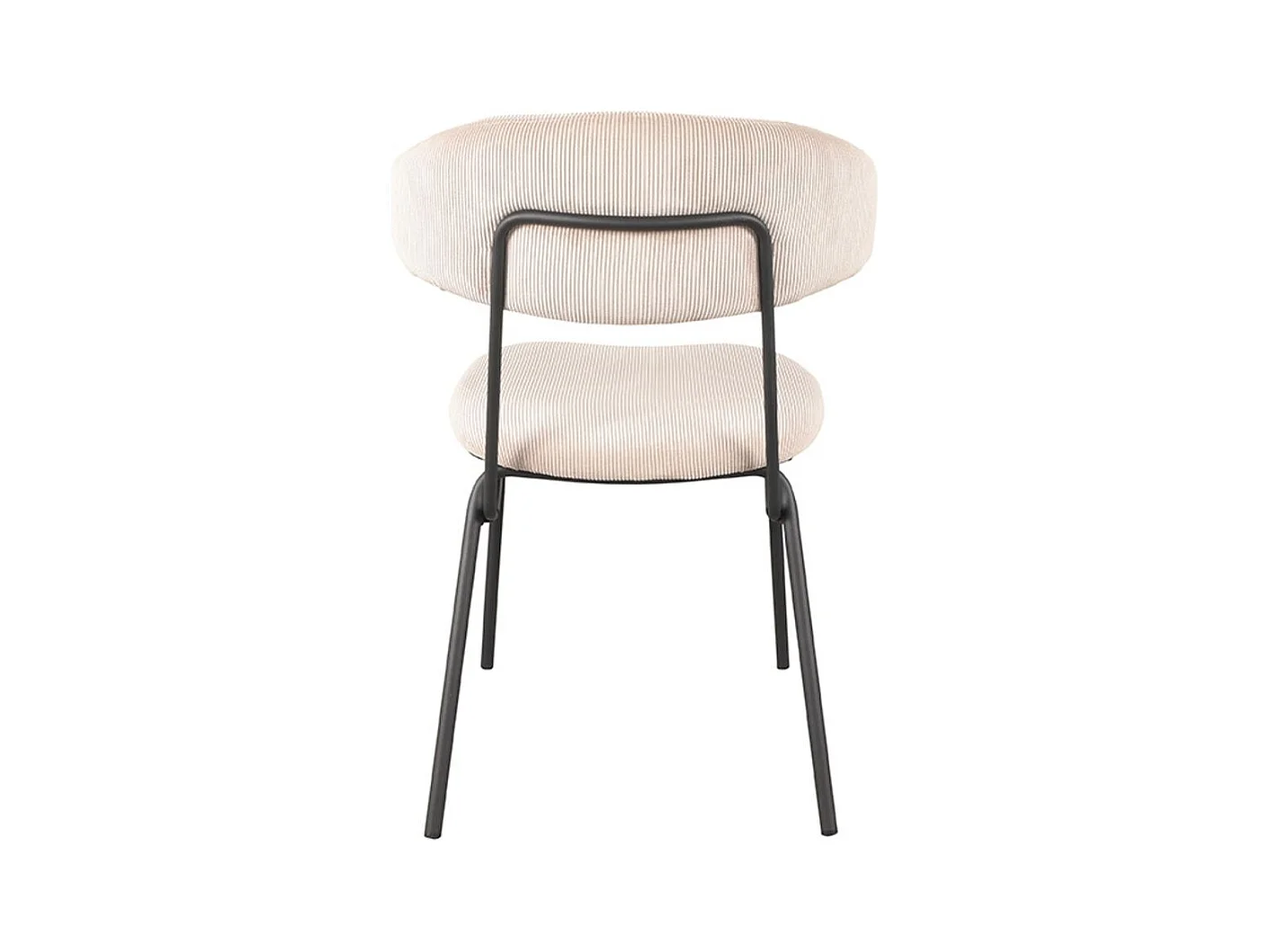 Chaise de salle à manger Zack - Naturel - Velours côtelé - lot de 2