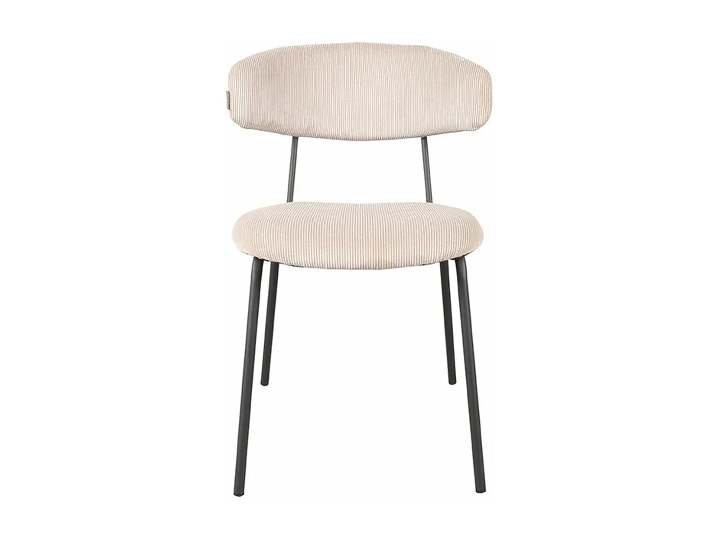 Chaise de salle à manger Zack - Naturel - Velours côtelé - lot de 2