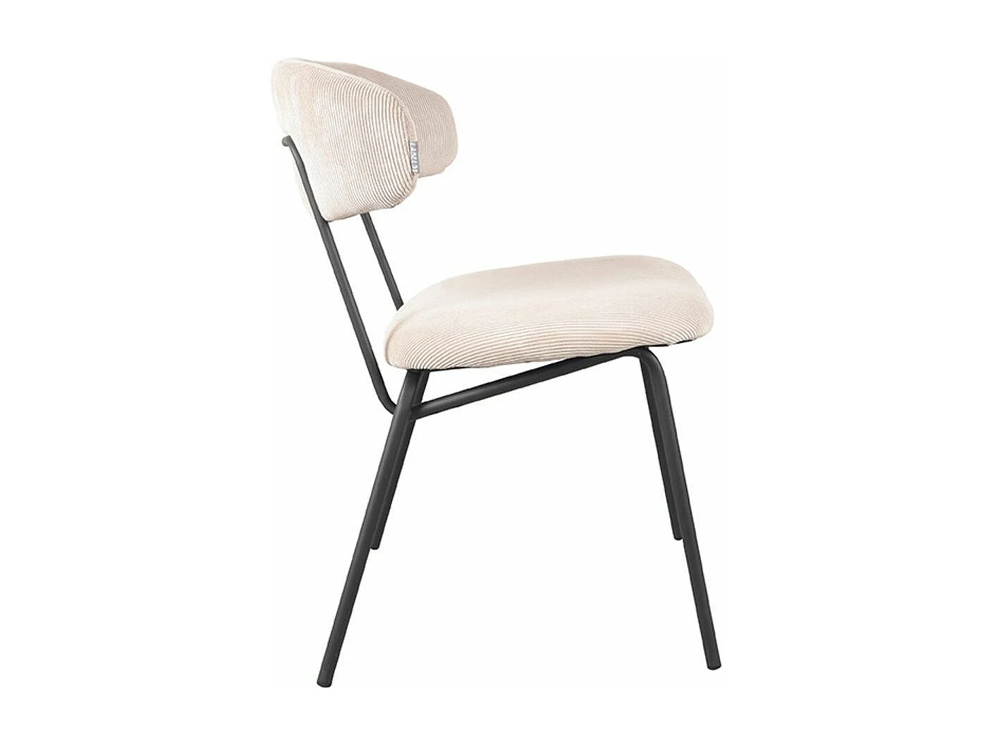 Chaise de salle à manger Zack - Naturel - Velours côtelé - lot de 2