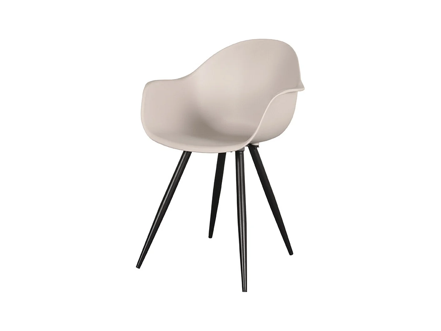 Chaise de salle à manger Luca - 58x54x85cm - Couleur sable - lot de 2