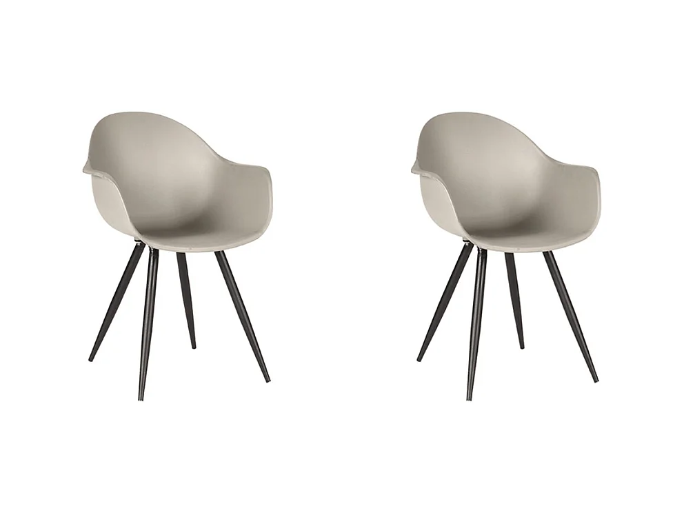 Chaise de salle à manger Luca - 58x54x85cm - Couleur sable - lot de 2