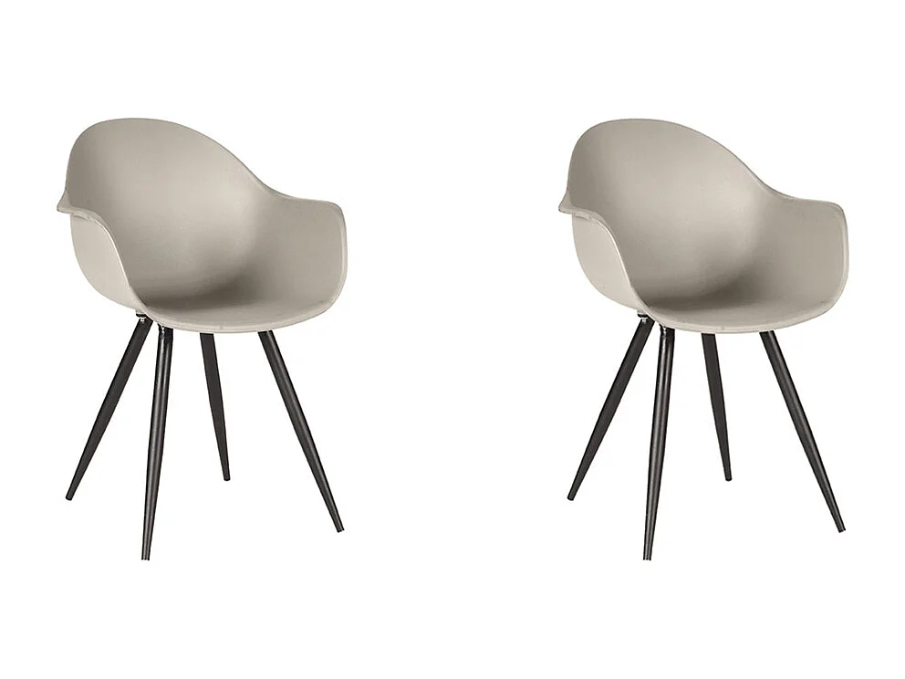 Chaise de salle à manger Luca - 58x54x85cm - Couleur sable - lot de 2