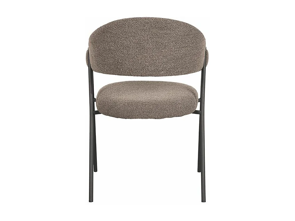 Chaise de salle à manger Lowen - 58x60x84 cm - Marron - Boucle - lot de 2