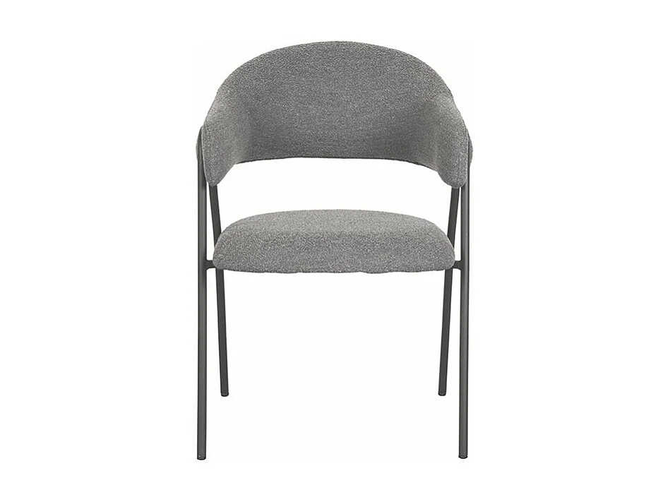 Chaise de salle à manger Lowen - 58x60x84 cm - Gris - Boucle - lot de 2