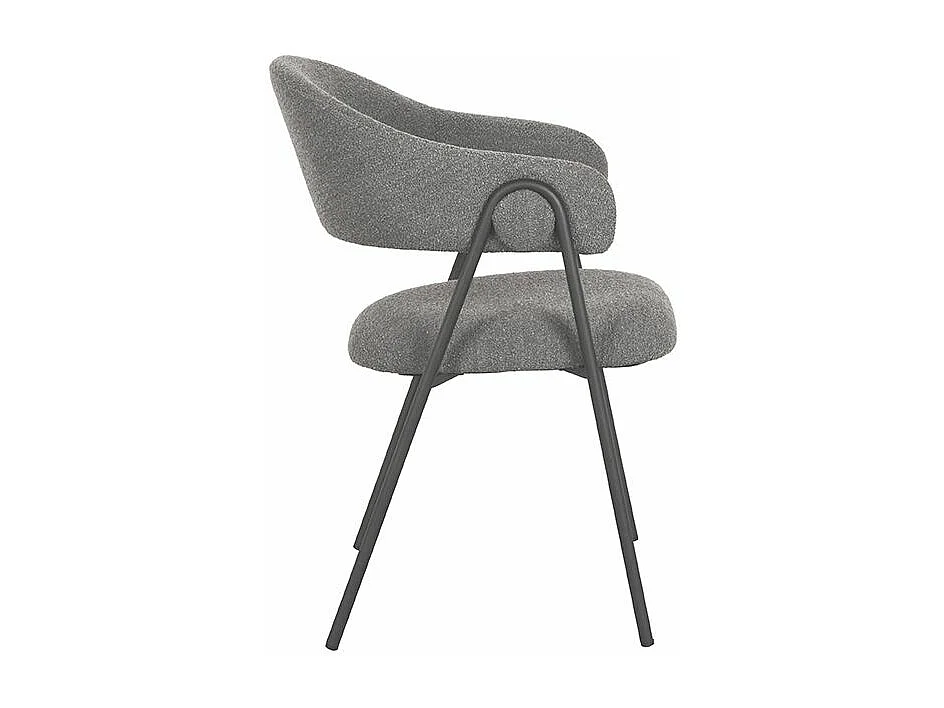 Chaise de salle à manger Lowen - 58x60x84 cm - Gris - Boucle - lot de 2