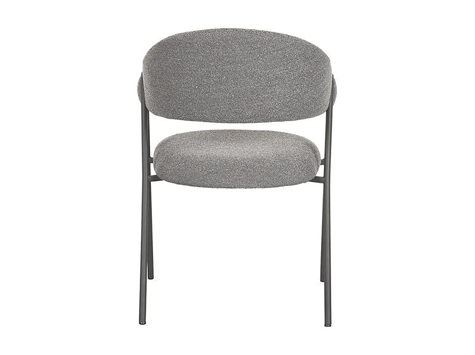 Chaise de salle à manger Lowen - 58x60x84 cm - Gris - Boucle - lot de 2