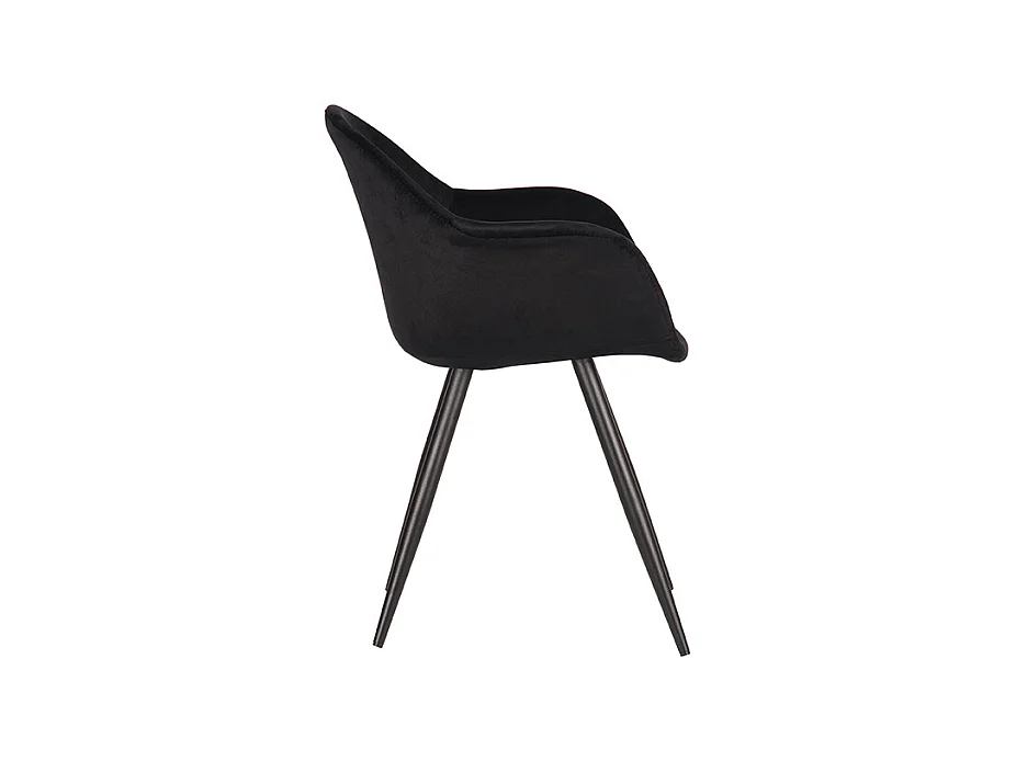 Eetkamerstoel Forli - Zwart - Fluweel - set van 2