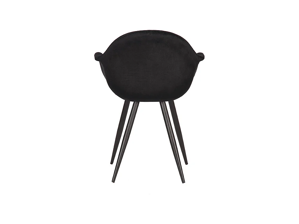 Eetkamerstoel Forli - Zwart - Fluweel - set van 2