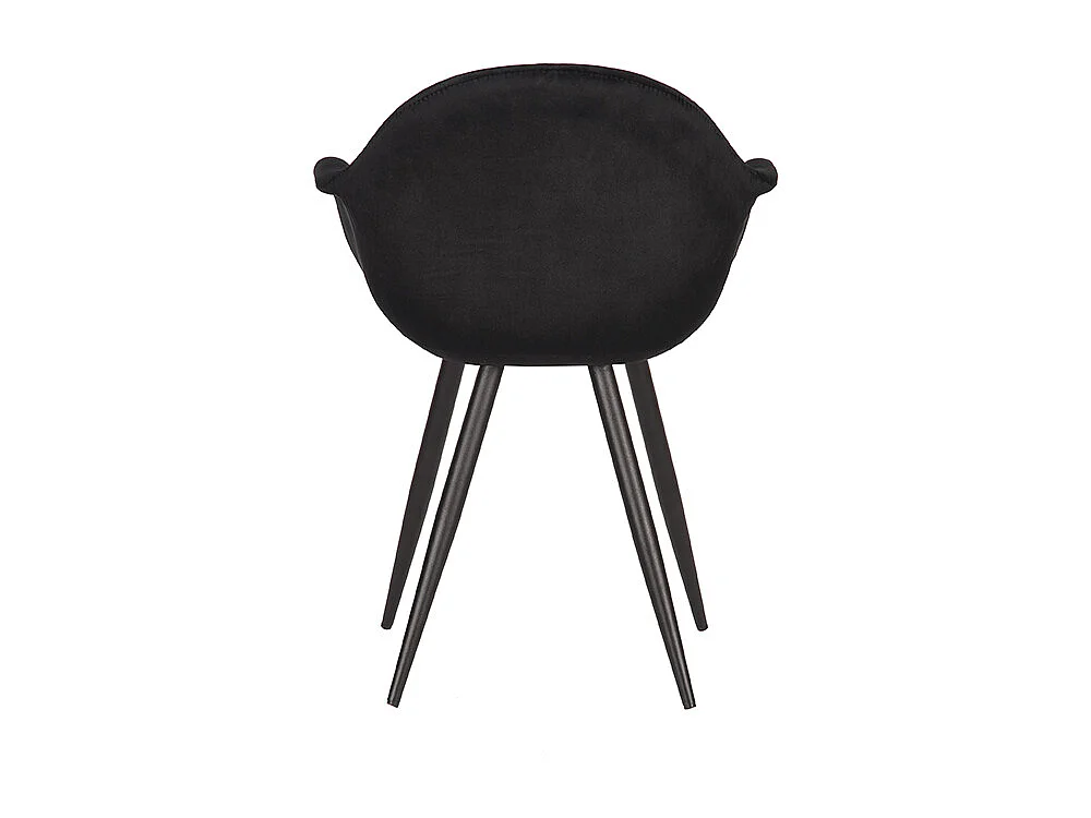 Chaise de salle à manger Forli - Noir - Velours - lot de 2