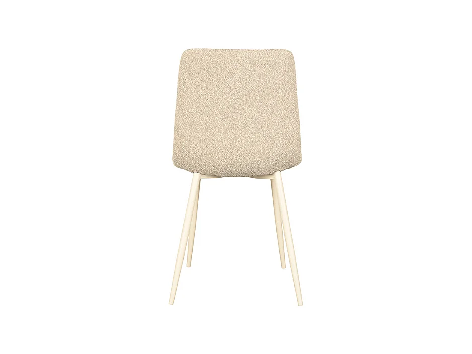 Chaise de salle à manger Nino 54x45x89 cm - Naturel - Tissu - Lot de 2