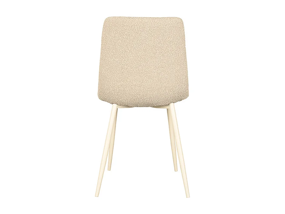 Chaise de salle à manger Nino 54x45x89 cm - Naturel - Tissu - Lot de 2