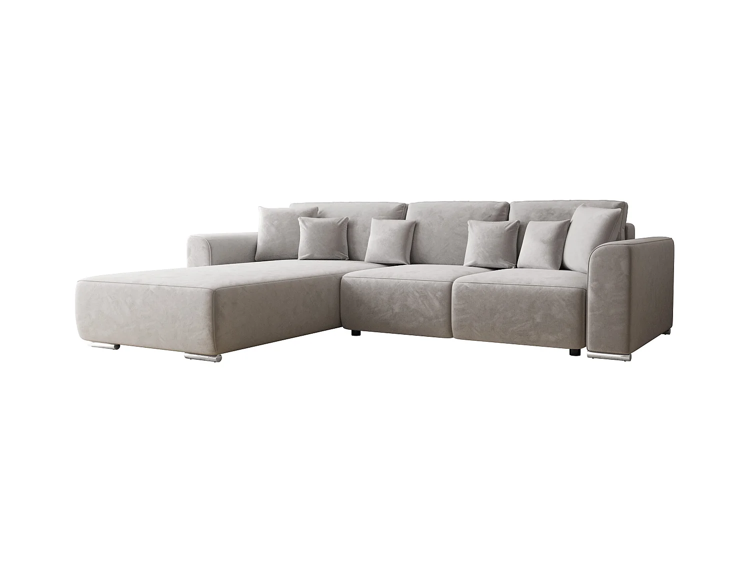 BEDANTE Canapé d'angle avec fonction de couchage GUSTO L Monolith 84 Gauche