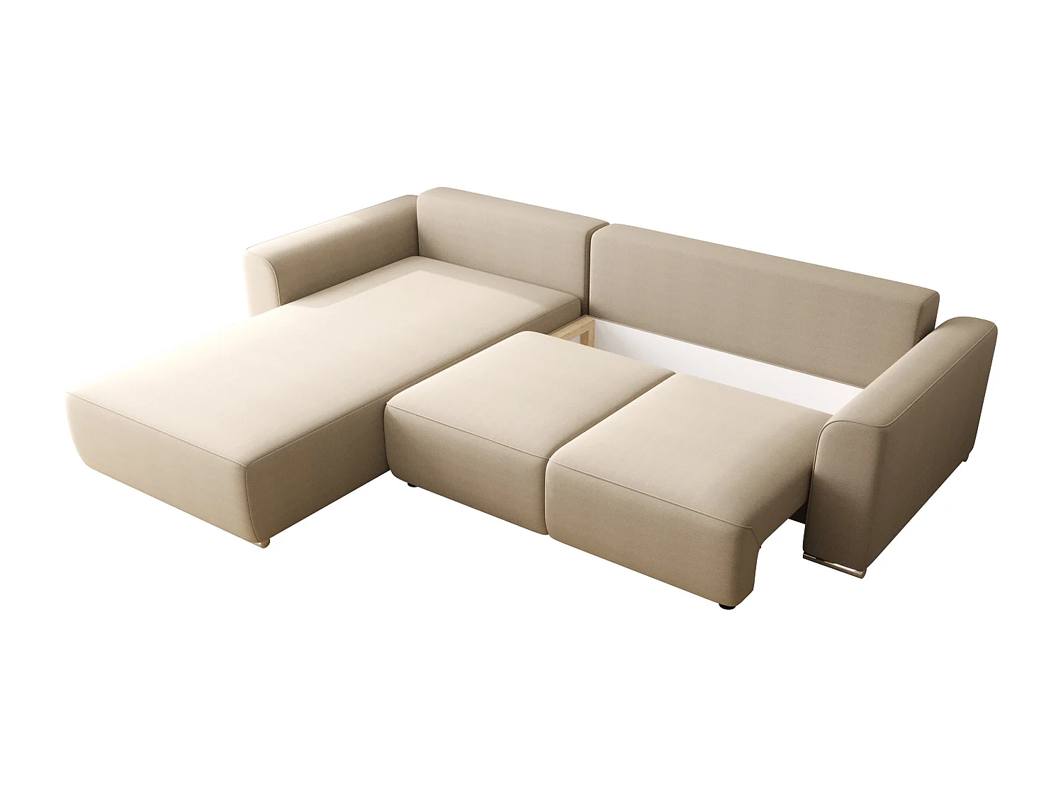 BEDANTE Canapé d'angle avec fonction de couchage GUSTO L Monolith 84 Gauche