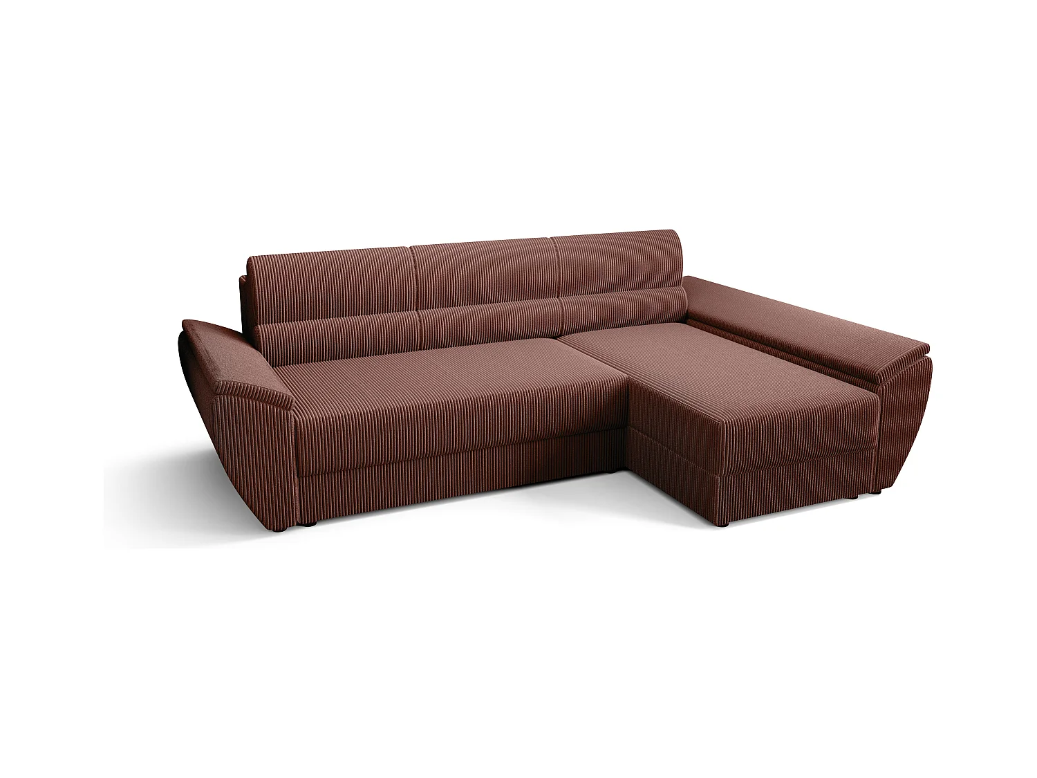 BEDANTE Ecksofa L REBI L3 Poso 29 Rechts mit Schlaffunktion, Koralle, L-Form, Sofa mit Stauraum, Bettkasten, Wohnzimmersofa, Couch, Sofa, Bettsofa