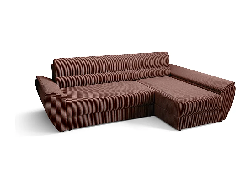 BEDANTE Ecksofa L REBI L3 Poso 29 Rechts mit Schlaffunktion, Koralle, L-Form, Sofa mit Stauraum, Bettkasten, Wohnzimmersofa, Couch, Sofa, Bettsofa