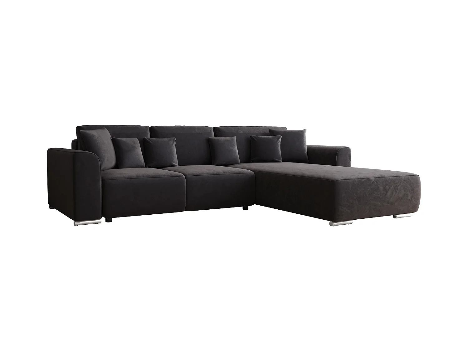 BEDANTE Ecksofa mit Schlaffunktion GUSTO L Monolith 97 Rechts
