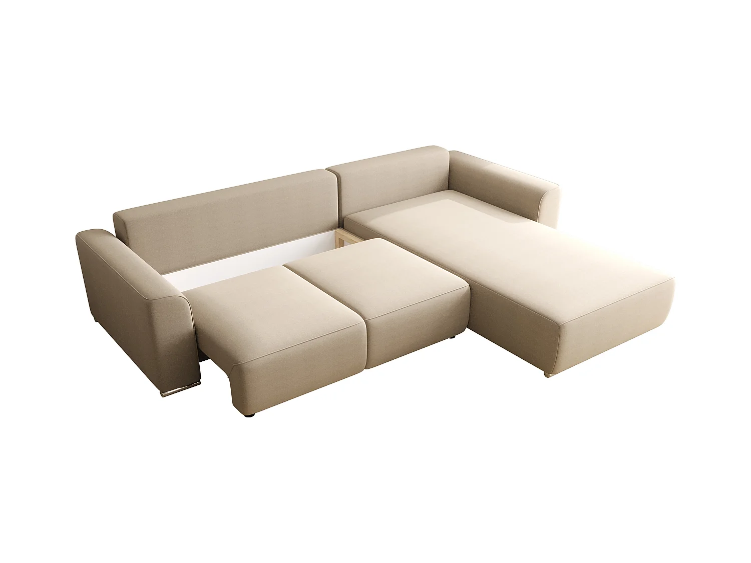 BEDANTE Ecksofa mit Schlaffunktion GUSTO L Monolith 97 Rechts