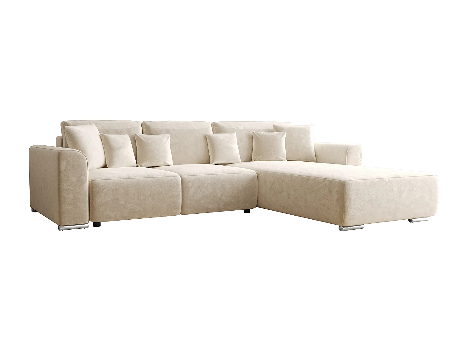 BEDANTE Canapé d'angle avec fonction de couchage GUSTO L Monolith 01 Droite