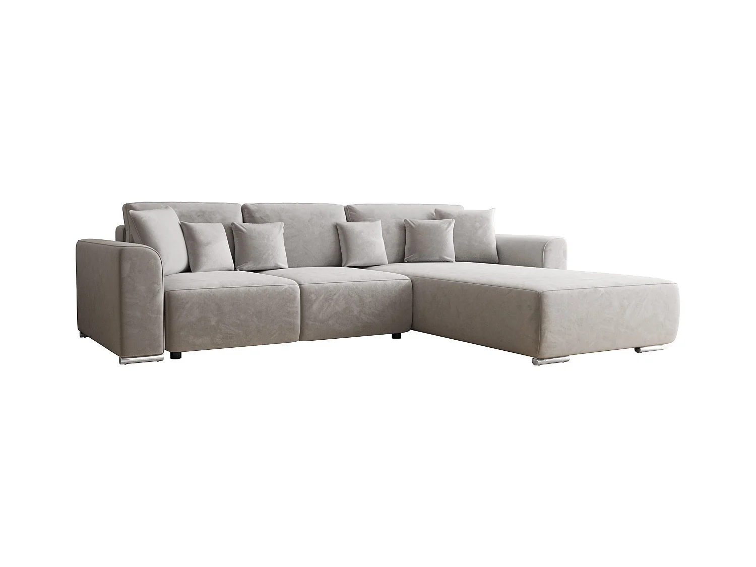 BEDANTE Ecksofa mit Schlaffunktion GUSTO L Monolith 84 Rechts