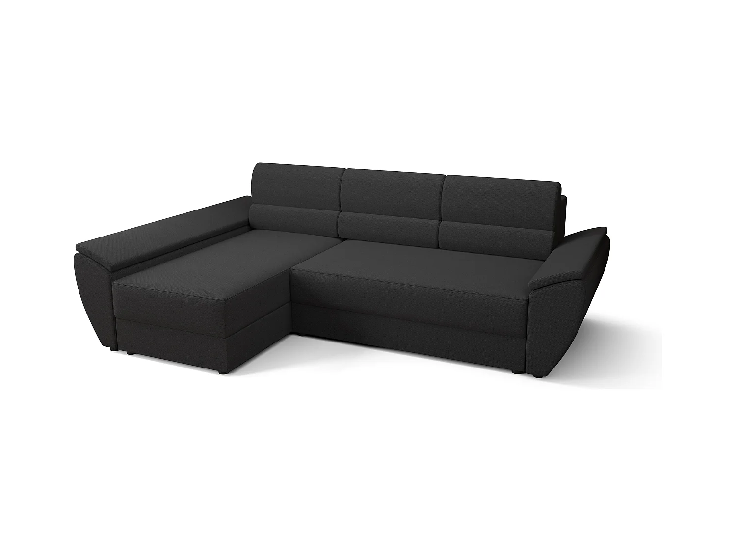 BEDANTE Ecksofa L REBI L3 Rainbow 27 Links mit Schlaffunktion, Grau, L-Form, Sofa mit Stauraum, Bettkasten, Wohnzimmersofa, Couch, Sofa, Bettsofa