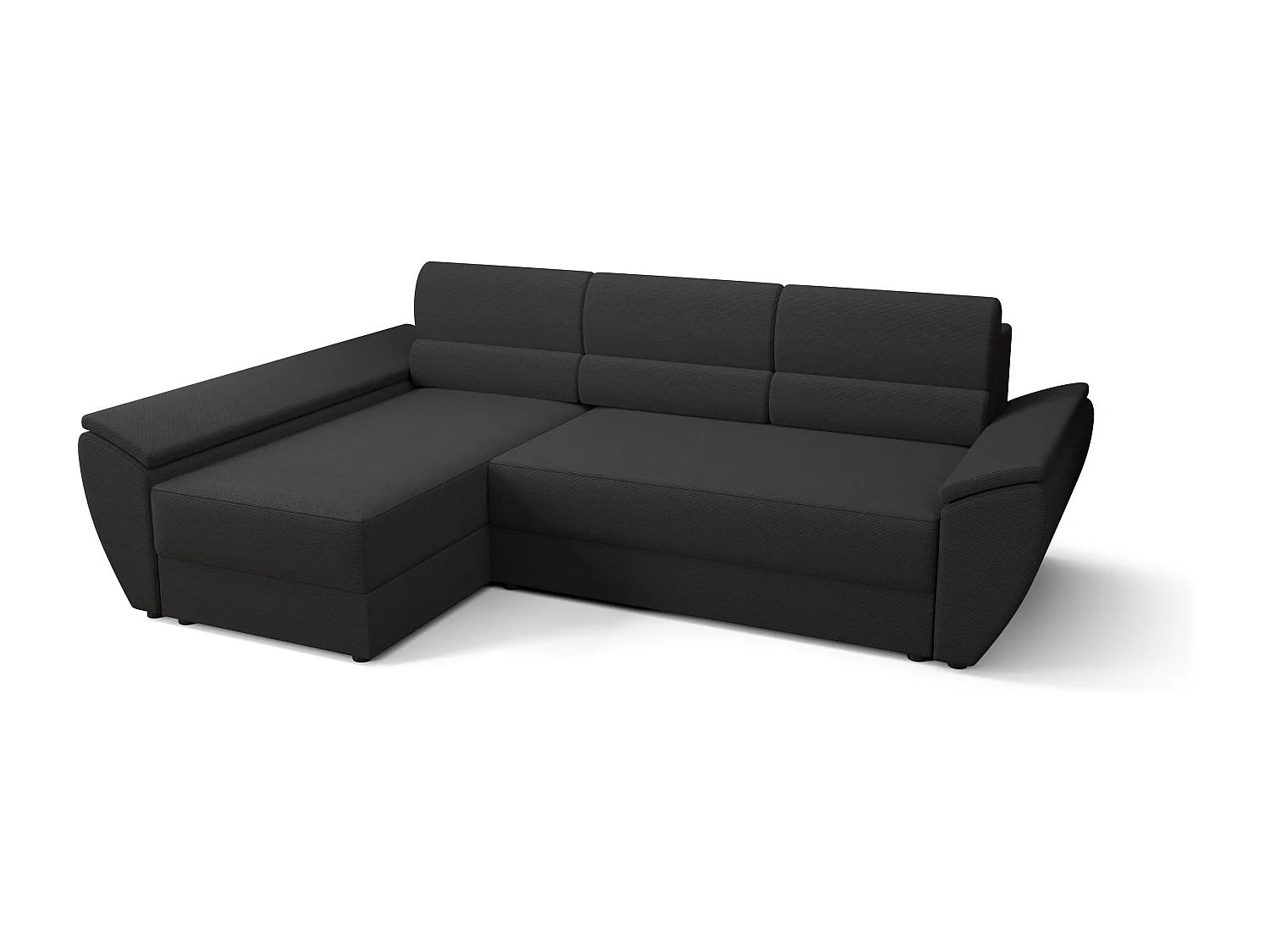 BEDANTE Ecksofa L REBI L3 Rainbow 27 Links mit Schlaffunktion, Grau, L-Form, Sofa mit Stauraum, Bettkasten, Wohnzimmersofa, Couch, Sofa, Bettsofa
