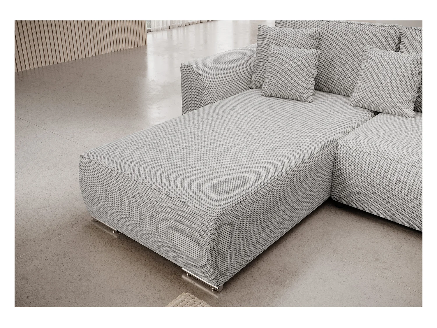 BEDANTE Canapé d'angle avec fonction de couchage GUSTO L Curio80 Gauche