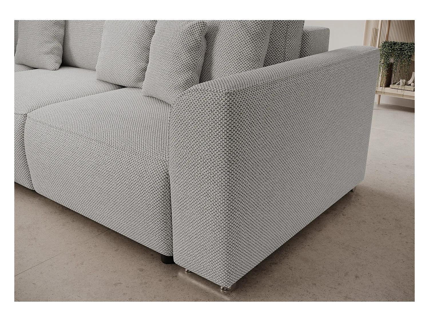 BEDANTE Canapé d'angle avec fonction de couchage GUSTO L Curio80 Gauche