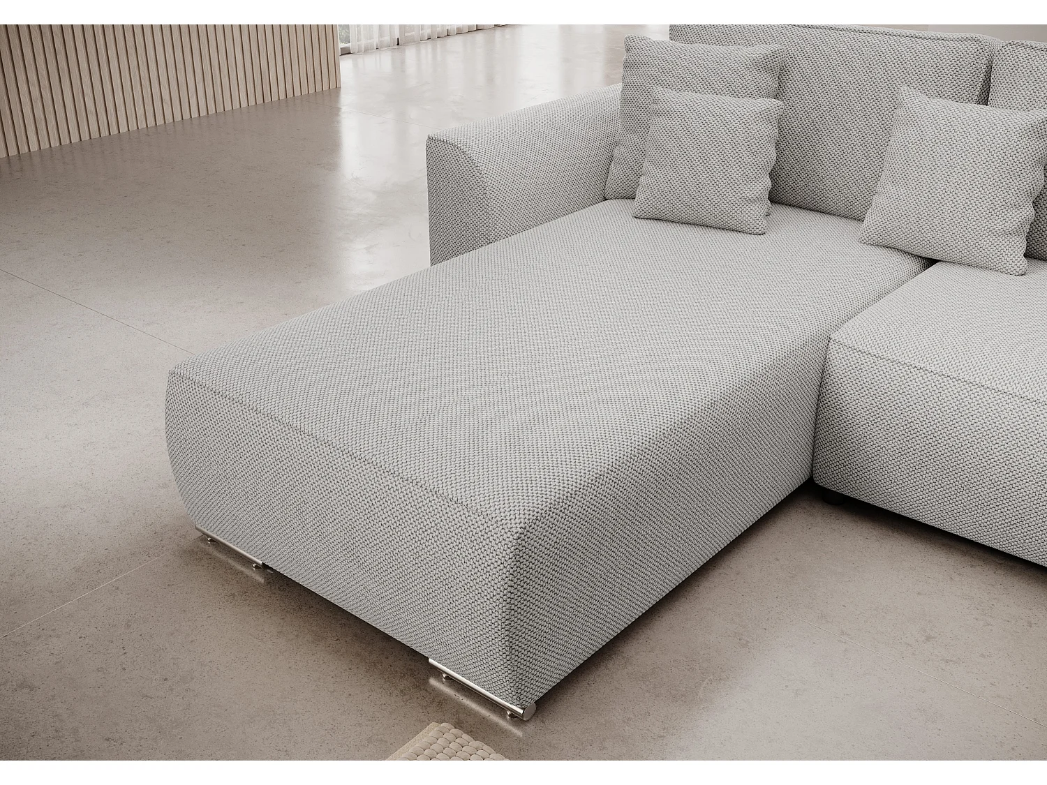 BEDANTE Canapé d'angle avec fonction de couchage GUSTO L Curio80 Gauche