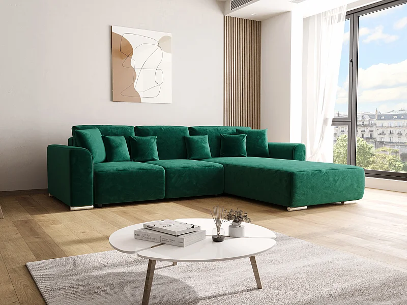 BEDANTE Hoekbank met slaapfunctie GUSTO L Monolith 37 Rechts