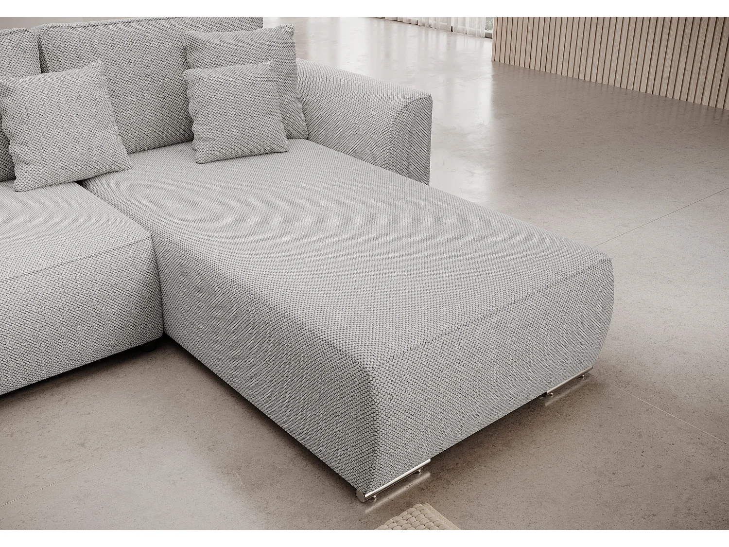 BEDANTE Canapé d'angle avec fonction de couchage GUSTO L Curio 80 Droite