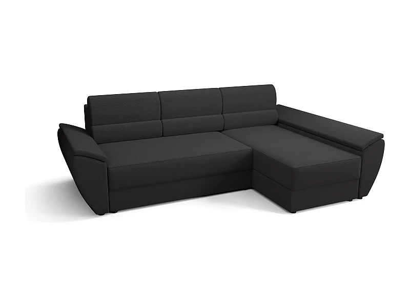 BEDANTE Ecksofa L REBI L3 Rainbow 27 Rechts mit Schlaffunktion, Grau, L-Form, Sofa mit Stauraum, Bettkasten, Wohnzimmersofa, Couch, Sofa, Bettsofa